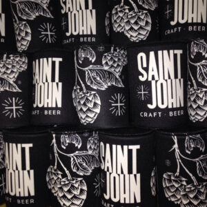 Custom Stubby Holders with the Saint John Craft Beer logo