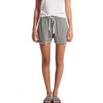 front view of the womens Perry Track Short in Grey Marle colour by AS Colour