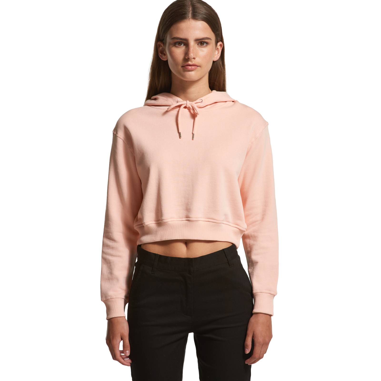 AS Colour Crop Hoodie - Pale Pink - Front
