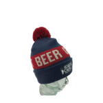 mountain goat beer custom knitted beanie with embroidered branding