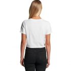 AS Colour Crop Tee back view in colour White