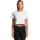 AS Colour Crop Tee front model view in colour White