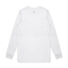 mens base organic long sleeve t-shirt in colour white