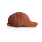 AS Colour Access Five Panel Cap Side View in colour Clay