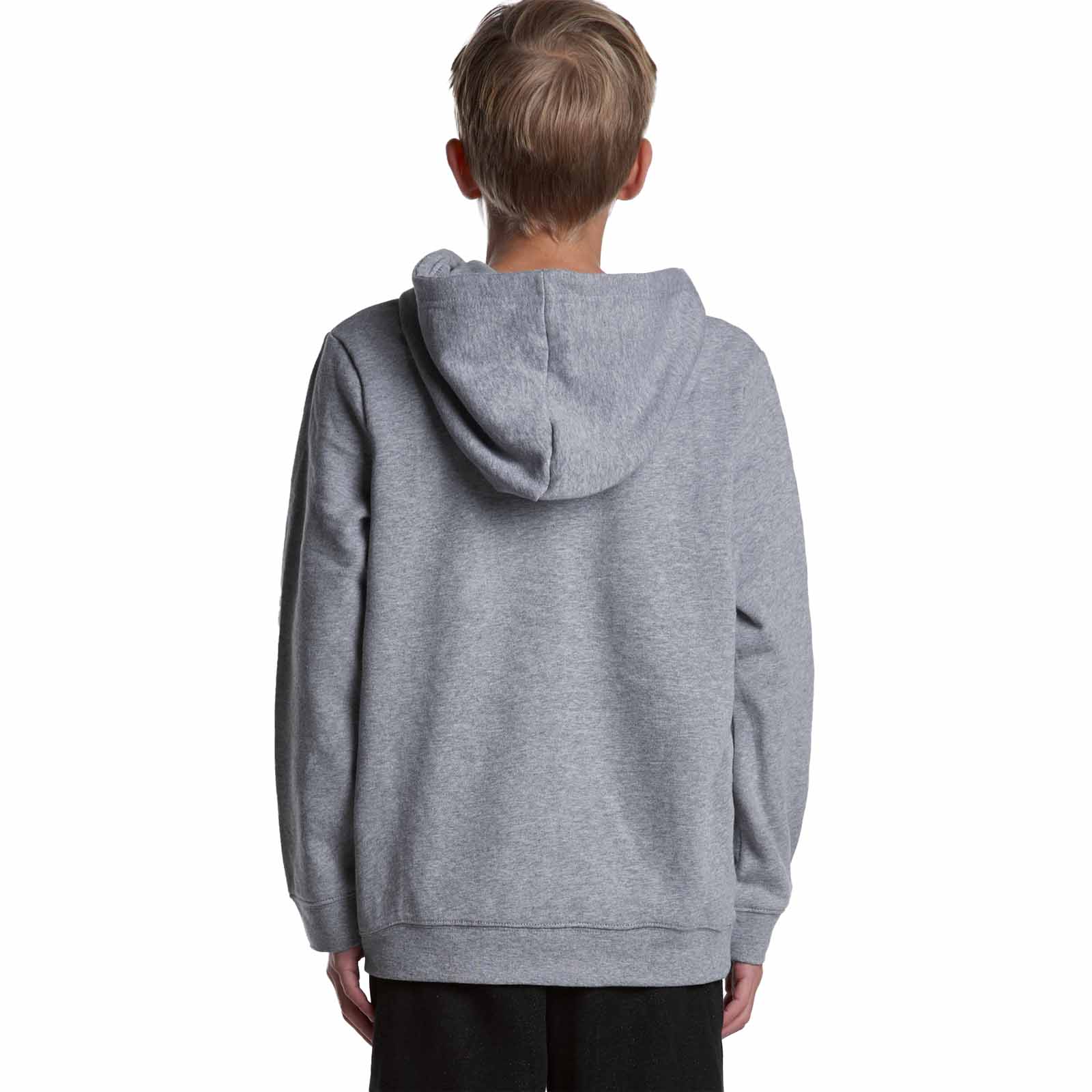 AS Colour Youth Supply Hoodie back view in colour Grey Marle