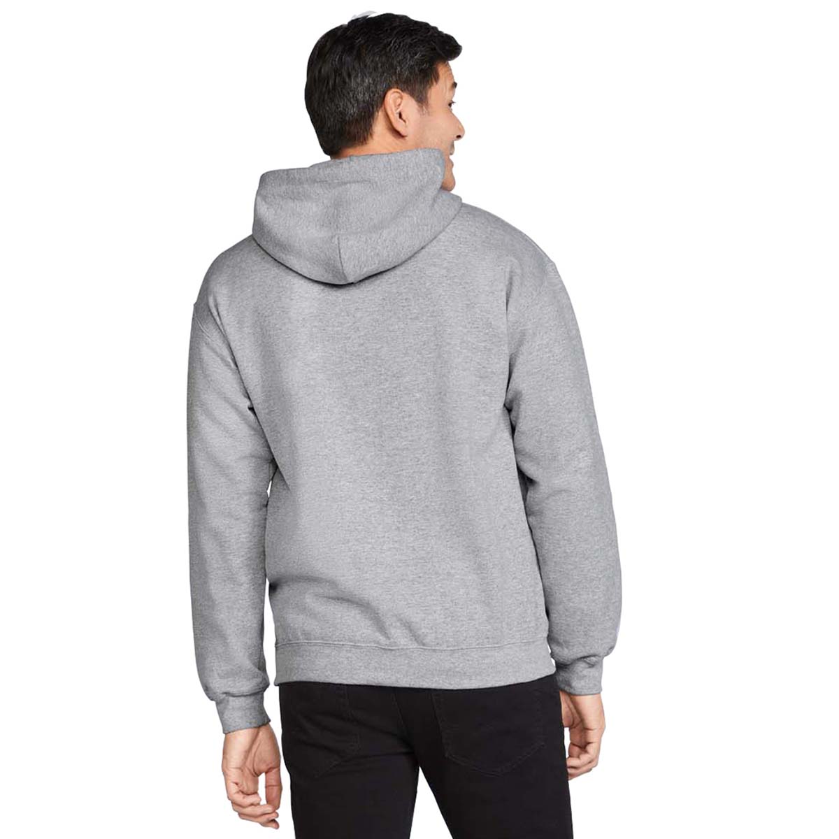 Gildan sf500 hoodie in colour Sport Grey - back view