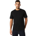 Gildan soft style tee 65000 in colour black front model view