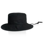 wide brim bucket hat in colour black
