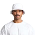 Terry Towelling Hat front model view in colour White