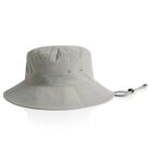 nylon wide brim bucket hat in colour storm