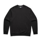 Mens Faded Relax Crew Front View in colour Faded Black