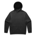 Mens faded relax hood flat lay image in colour Faded Black