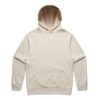 Mens faded relax hood flat lay image in colour Faded Ecru