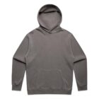 Mens faded relax hood flat lay image in colour Faded Grey