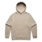 Mens faded relax hood flat lay image in colour Faded Taupe